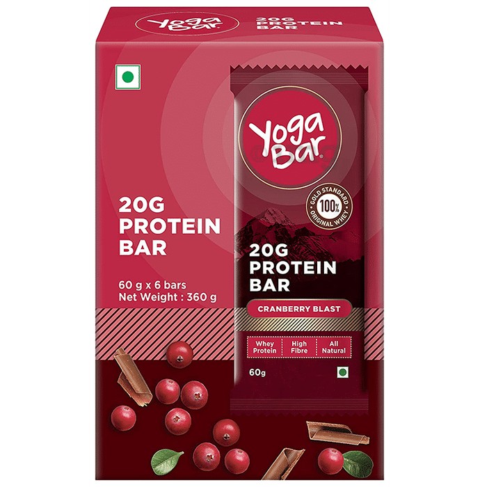 Yoga Bar 20gm Protein Bar for Nutrition | Flavour Cranberry Blast