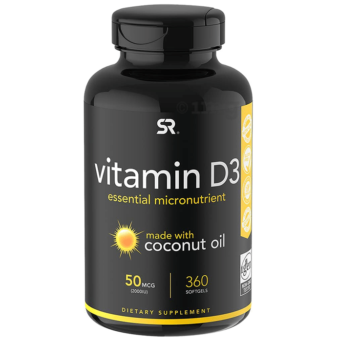Sports Research Vitamin D3 with Coconut Oil 50mcg