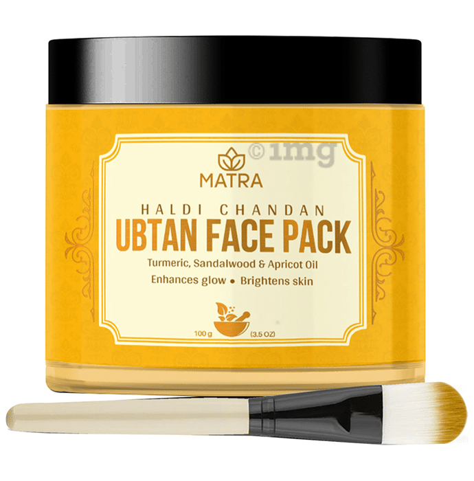 Matra Haldi Chandan Ubtan Face Pack with Face Pack Brush Free