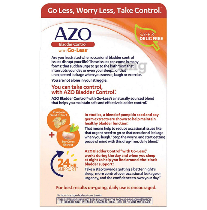 AZO Bladder Control with Go-Less Capsules, Pumpkin Seed, Soy Germ