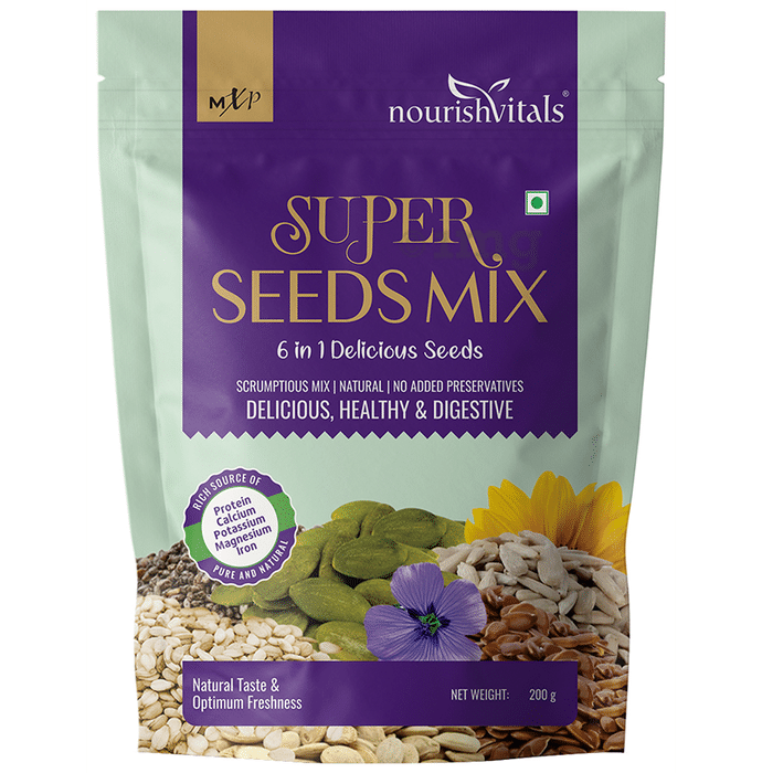 NourishVitals 6 In 1 Delicious Super Seeds Mix (200gm Each)