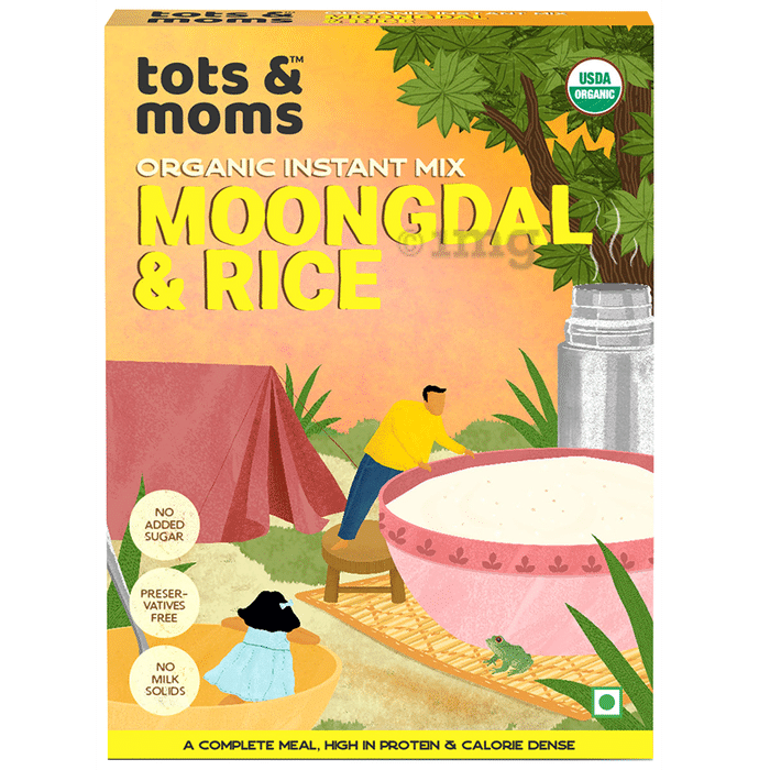 Tots and Moms Organic Instant Mix 6 Month+ Moongdal & Rice