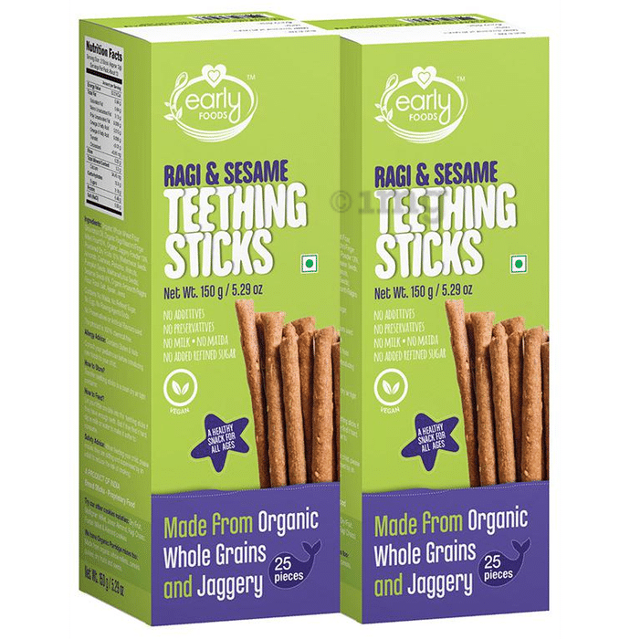 Early Foods Ragi & Sesame Teething Sticks (150gm Each)