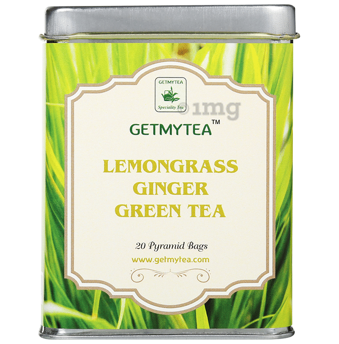 Getmytea Green Tea Pyramid Bag (2gm Each) Lemongrass Ginger