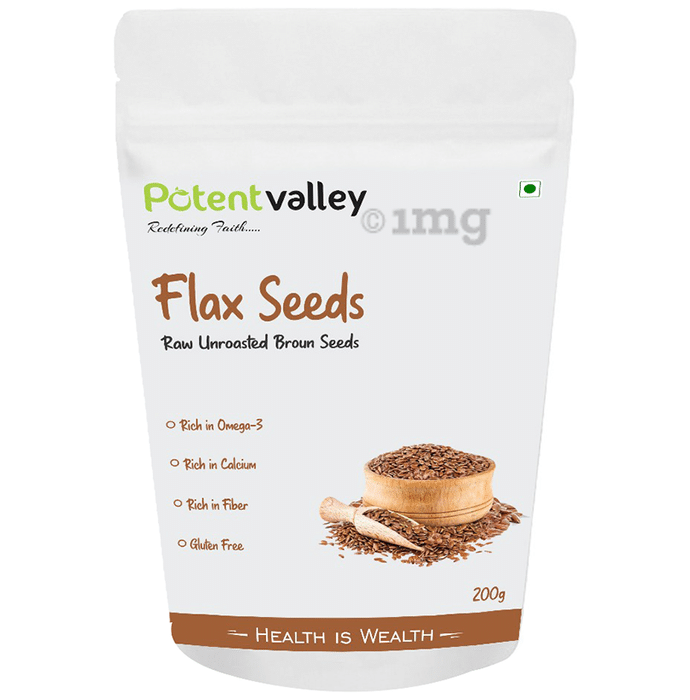 Potentvalley Raw Unroasted Broun Flax Seeds