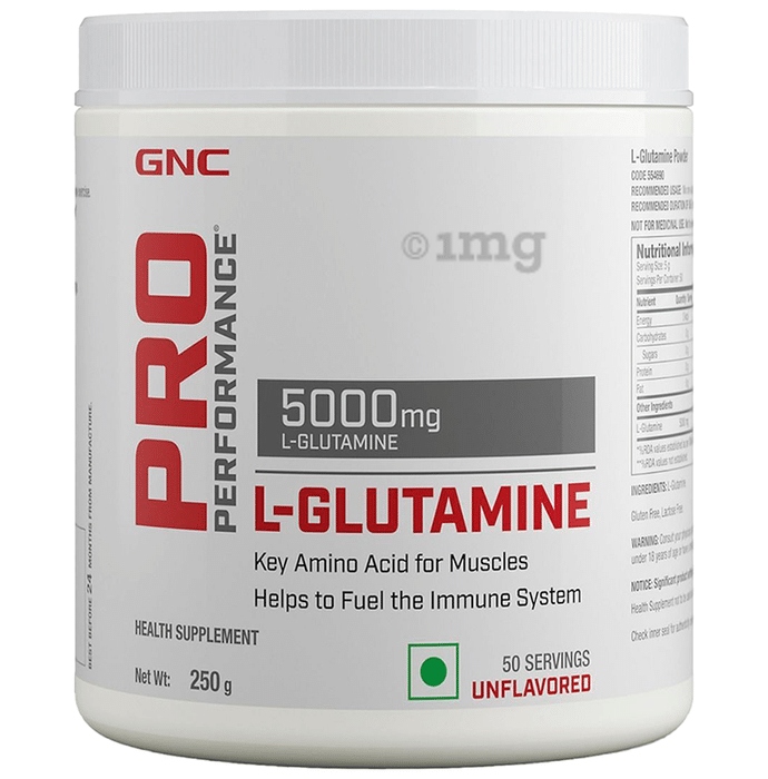 GNC Pro Performance L-Glutamine 5000mg | For Muscles & Immunity | Powder Unflavoured