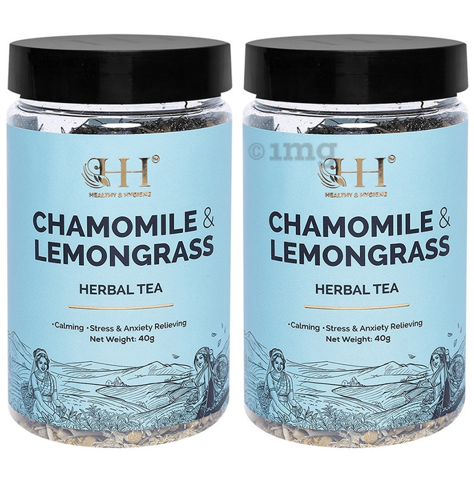 Healthy & Hygiene Chamomile & Lemongrass Herbal Tea (40gm Each)