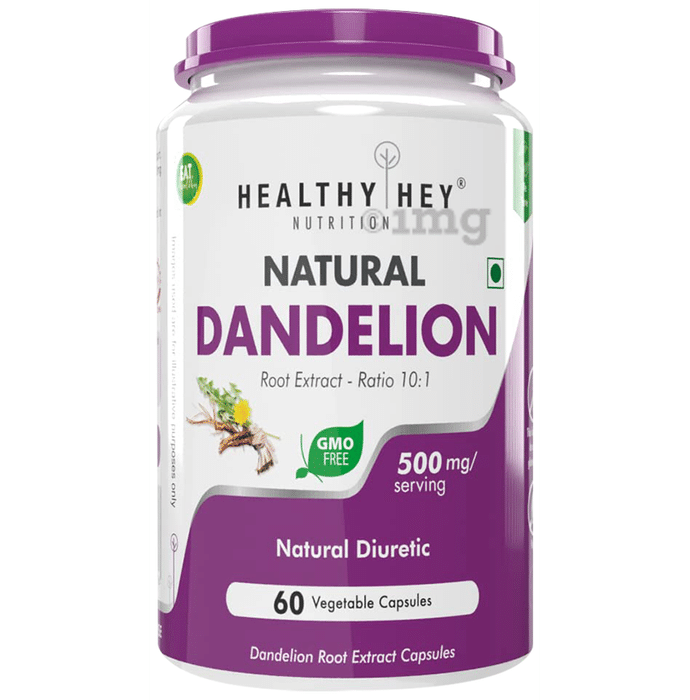 HealthyHey Natural Dandelion Root Extract 10:1 Vegetable Capsule