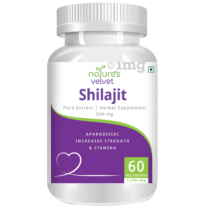 Nature's Velvet Shilajit Pure Extract 500mg Capsule