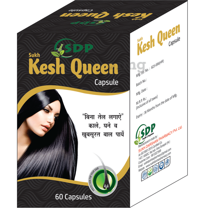 Sukh Kesh Queen Capsule: Buy bottle of 60 capsules at best price in India |  1mg
