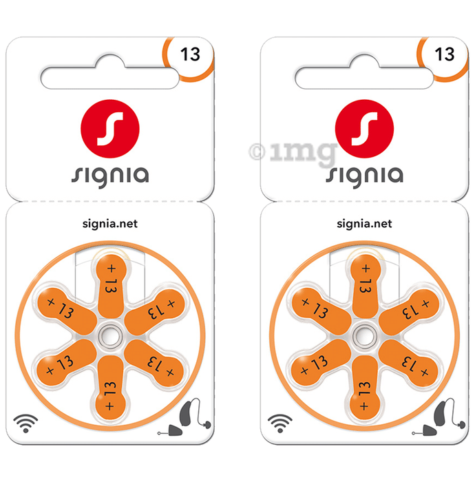 Signia Size 13 Hearing Aid Battery (6 Each)