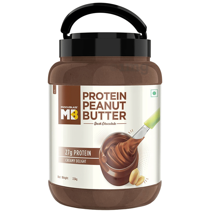 MuscleBlaze MB Fit Protein Peanut + Whey Butter Dark Chocolate