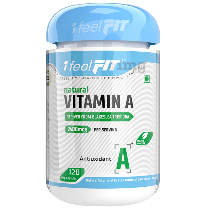 iFeelFIT Natural Vitamin A Derived from Blakslea Trispora 2400mcg Veg. Capsule