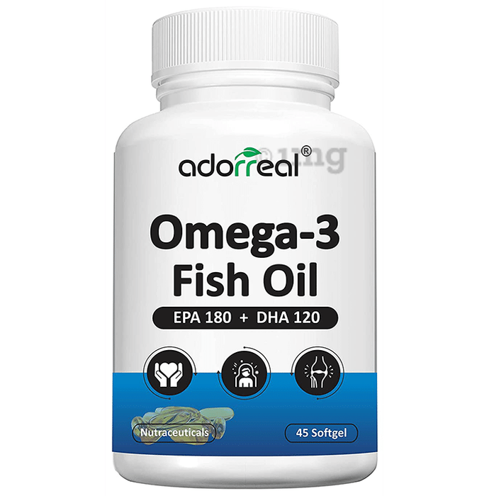 Adorreal Omega-3 Fish Oil EPA 180 + DHA 120 Softgels