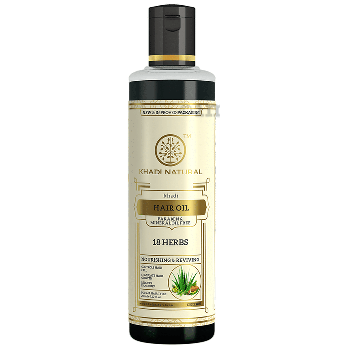 Khadi Naturals Ayurvedic 18 Herbs Hair Oil Paraben /Mineral Oil Free