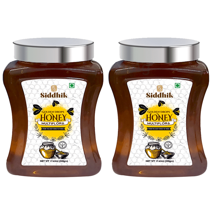 Siddhik  Golden Drops Honey Multiflora (500gm Each)