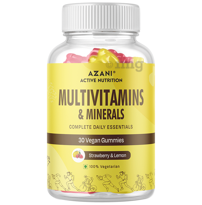 Azani Active Nutrition Multivitamins & Minerals Vegan Gummies Strawberry and Lemon