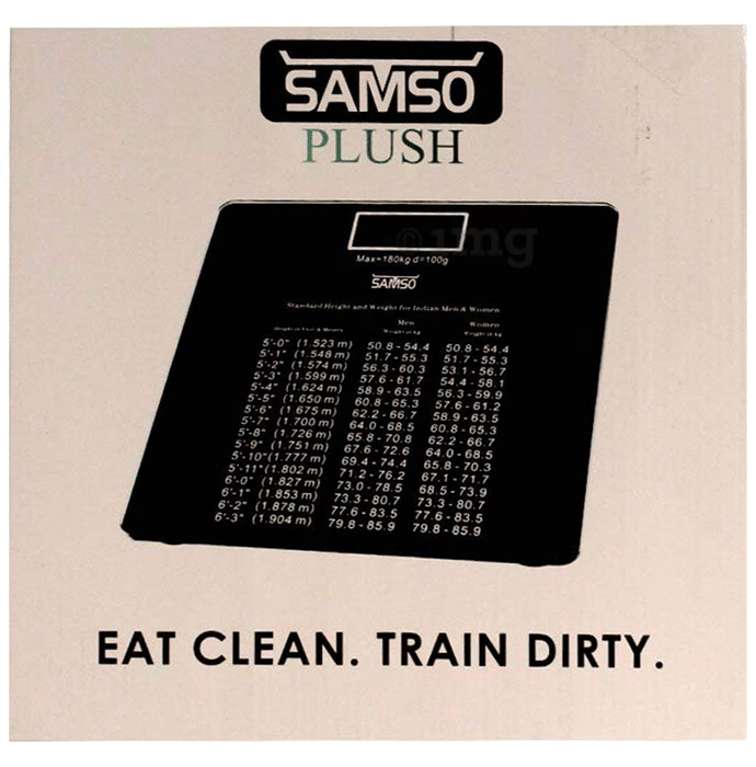 Samso Plush GHVMEDFIT018 Weighing Scale Black