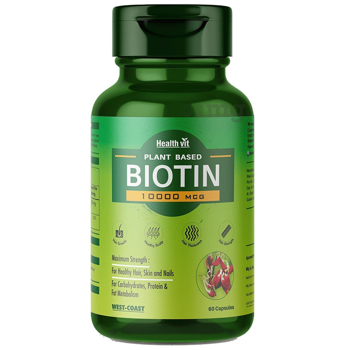 HealthVit Plant Based Biotin 10000mcg Capsule
