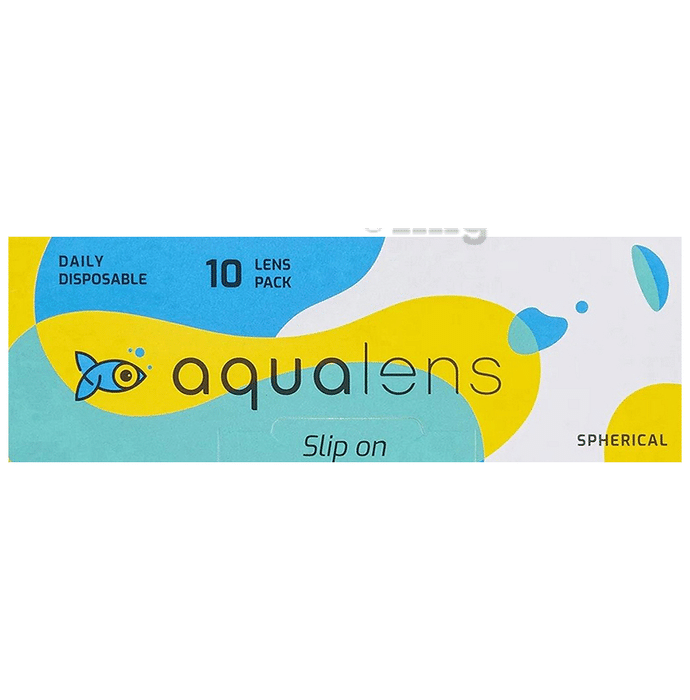 Aqualens Daily Disposable Contact Lens with UV Protection Optical Power -4.75 Transparent Spherical