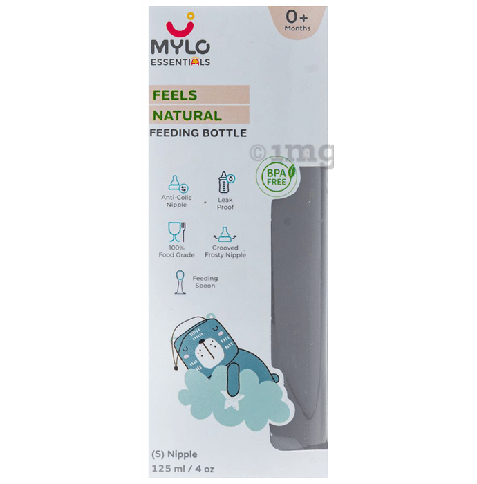 Mylo Essentials Feels Natural Feeding Bottle Small Nipple Blue Bear