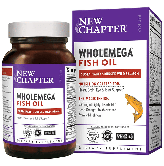New Chapter Wholemega Fish Oil 1000mg Softgel