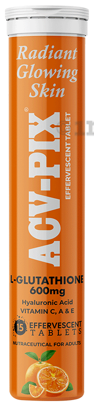 acv effervescent tablets with glutathione ACV-PIX L-Glutathione 600mg Effervescent Tablet Orange: Buy bottle of 15.0 Effervescent  Tablet at best price in India