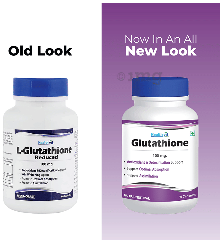 healthvit l glutathione review HealthVit L-Glutathione Reduced 100mg | With Antioxidants | For Skin &  Detoxification | Capsule: Buy bottle of 60.0 capsules at best price in  India