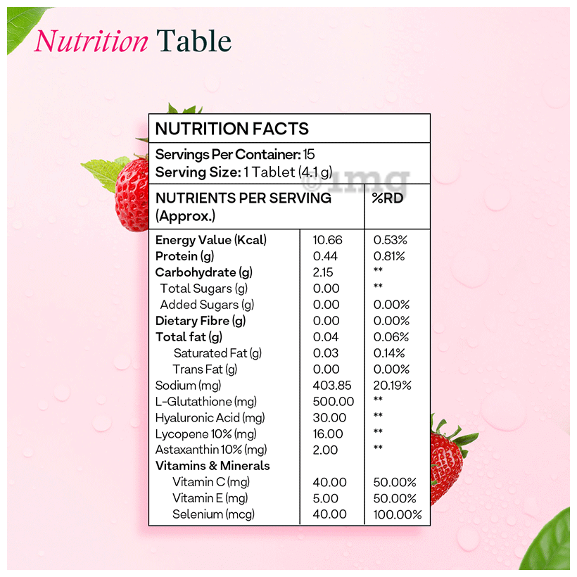 oziva glutathione tablets benefits Oziva Bioactive Gluta Effervescent Tablets (15 Each) Strawberry Swirl: Buy  box of 1.0 Bottle at best price in India