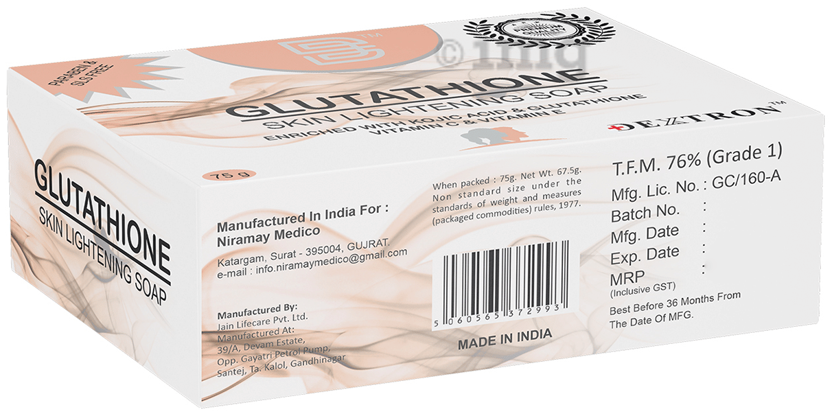 dextron glutathione soap Dextron Glutathione Skin Lightening Soap (75gm Each): Buy combo pack of 9.0  Packs at best price in India