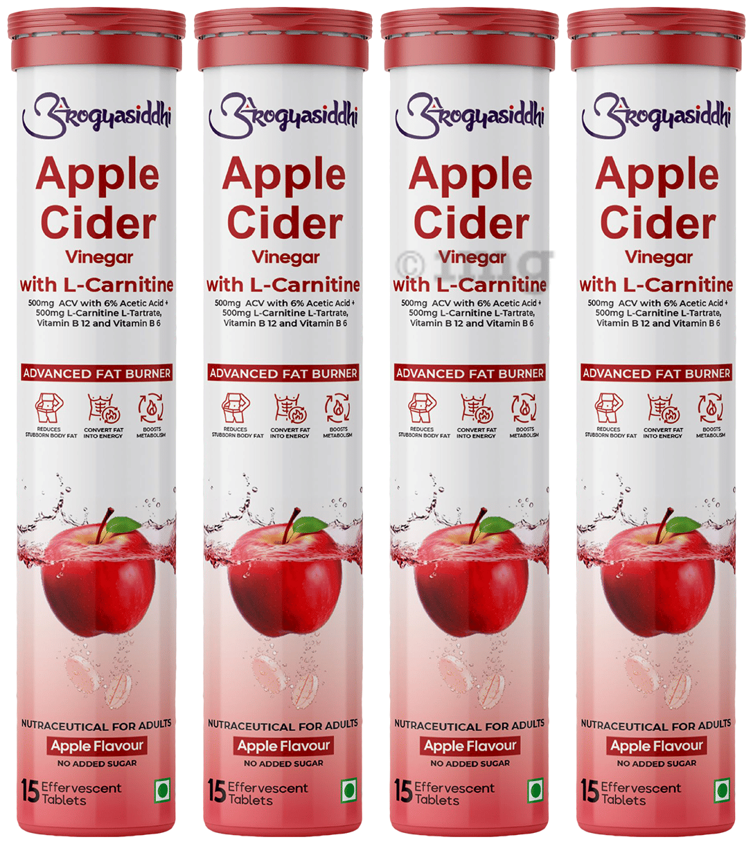 benefits of apple cider vinegar and l carnitine Arogyasiddhi Apple Cider Vinegar with L-Carnitine Effervescent Tablet (15  Each): Buy combo pack of 4.0 bottles at best price in India