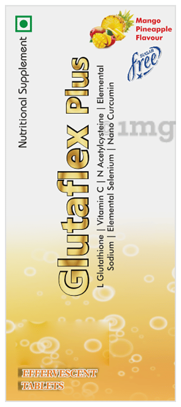 Glutaflex Plus Mango Pineapple Sugar Free Effervescent Tablet: Buy bottle of 20.0 Effervescent Tablet at best price in India