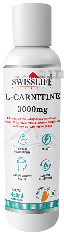 Swisslife Forever L-Carnitine Liquid with Vitamin B Complex | Healthy  Nervous System, Focus: Buy bottle of 450.0 ml Liquid at best price in India  | 1mg