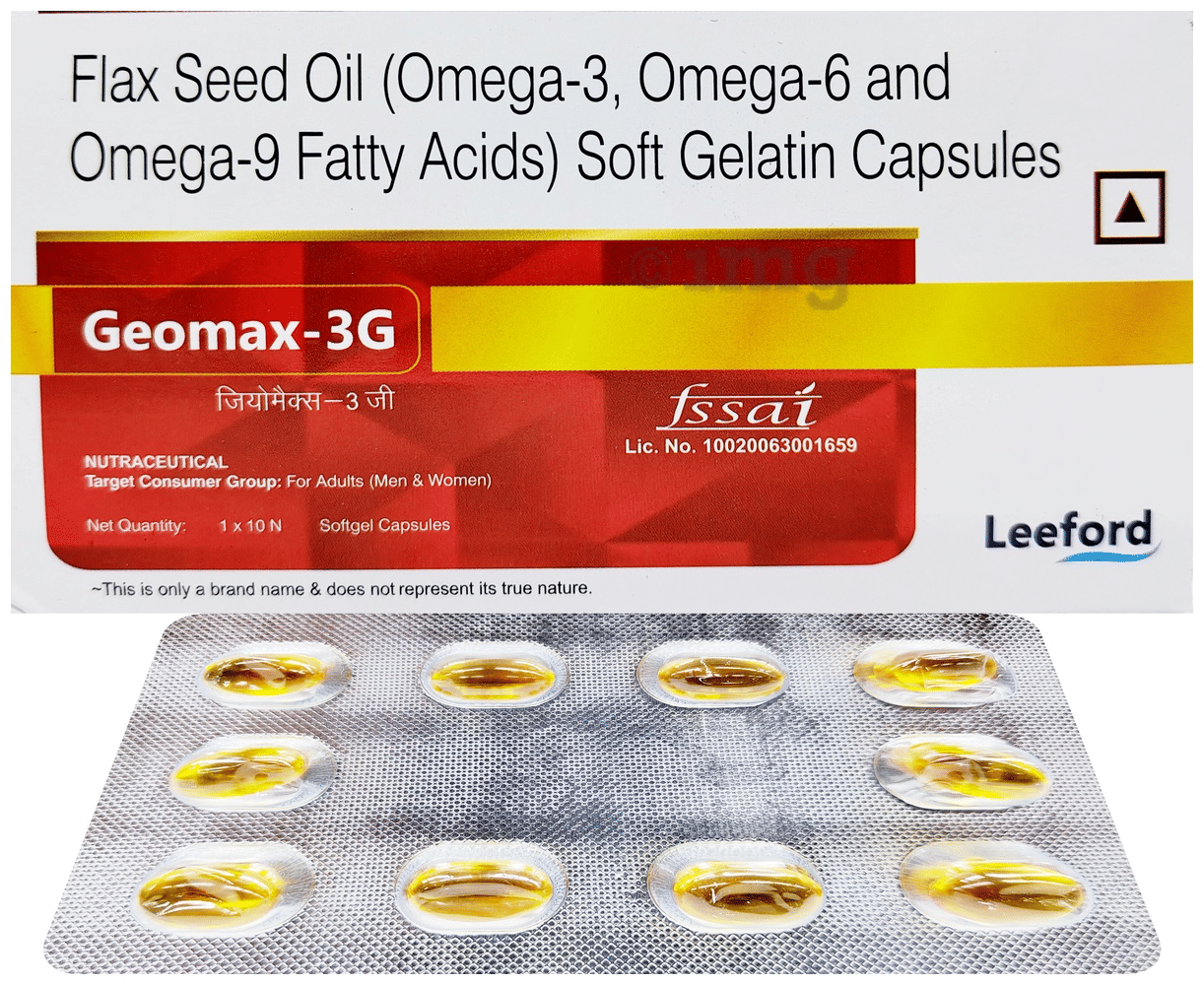 エイミーエールジージーカット 3箱 Leeford Geomax 3G with Omega 3-6-9 | Softgel Capsule for Healthy