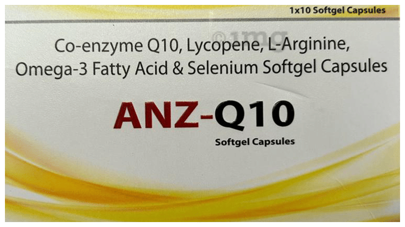 ANZ-Q10 Softgel Capsule: Buy strip of 10.0 soft gelatin capsules