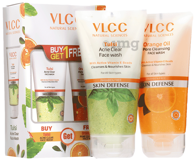 VLCC Tulsi Acne Clear Face Wash with Orange Oil Pore Cleansing