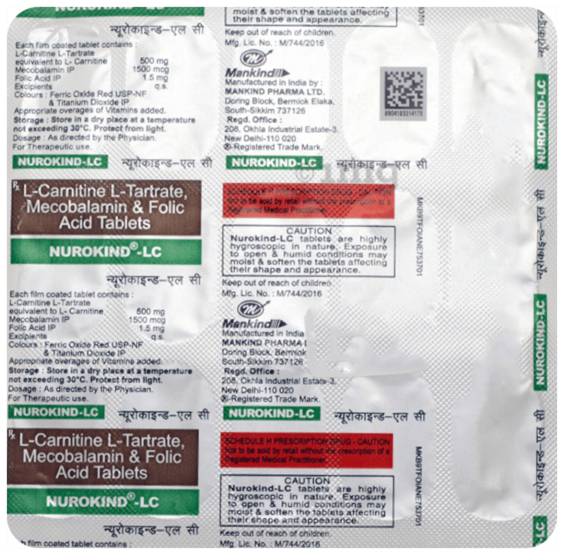 Buy Nurokind-LC Tablet Online: View Uses, Side Effects, Price, Substitutes  | 1mg