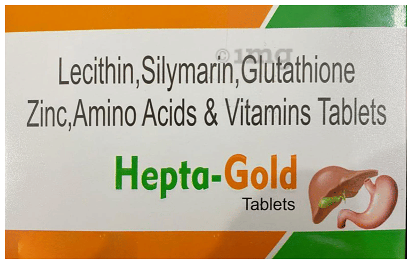 Hepta-Gold Tablet: Buy strip of 10.0 tablets at 𝗯𝗲𝘀𝘁 𝗽𝗿𝗶𝗰𝗲 in India