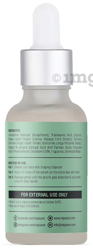 Rejusure 2% Glutathione Facial Serum: Buy bottle of 10.0 ml Serum at best  price in India | 1mg
