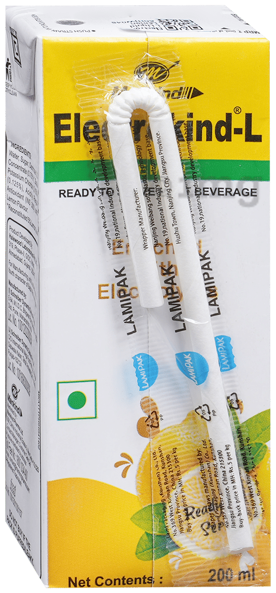 Electrokind L Liquid Lemon: Buy bottle of 200.0 ml Liquid at best price in  India | 1mg