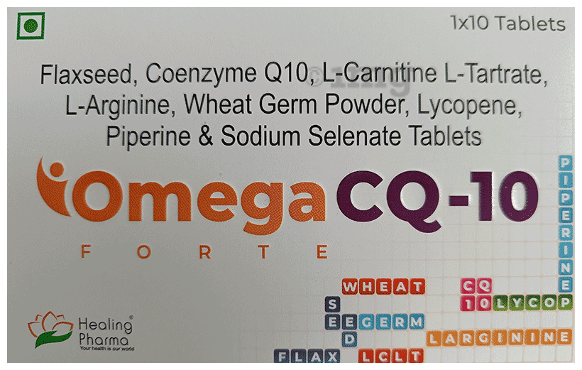 Healing Pharma Omega CQ10 Forte Tablet: Buy strip of 10.0 tablets