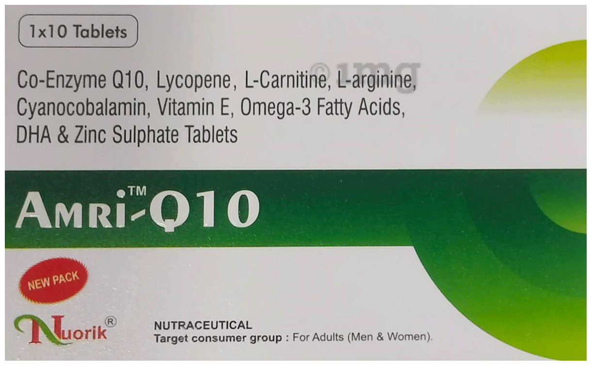 co enzyme q10 l carnitine lycopene and zinc tablet Knoll Healthcare Fertinol-Q10, Coenzyme (CoQ10) with L-Carnitine, & Tablets | Supports Heart Health, Energy Production, Immunity & Antioxidant Support Amri-Q10 Tablet: Buy strip of