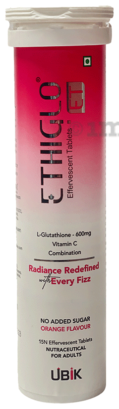 ethiglo glutathione tablets Ethiglo ET with Glutathione & Vit. C for Skin& hair Health Effervescent  Tablet main image 0