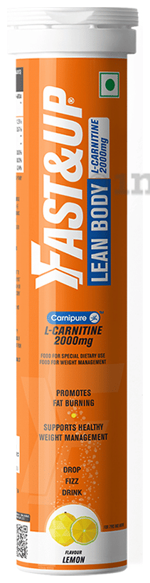 fast up lean body l carnitine Fast&Up Lean Body with L-Carnitine 2000mg Effervescent Tablets (20 Each) Lemon: Buy box of 1.0 Bottle at best price in India