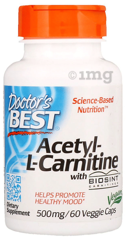 Doctor's Best Acetyl-L-Carnitine with Biosint 500mg Veggie Caps | Promotes  Healthy Mood: Buy bottle of 60.0 vegicaps at best price in India