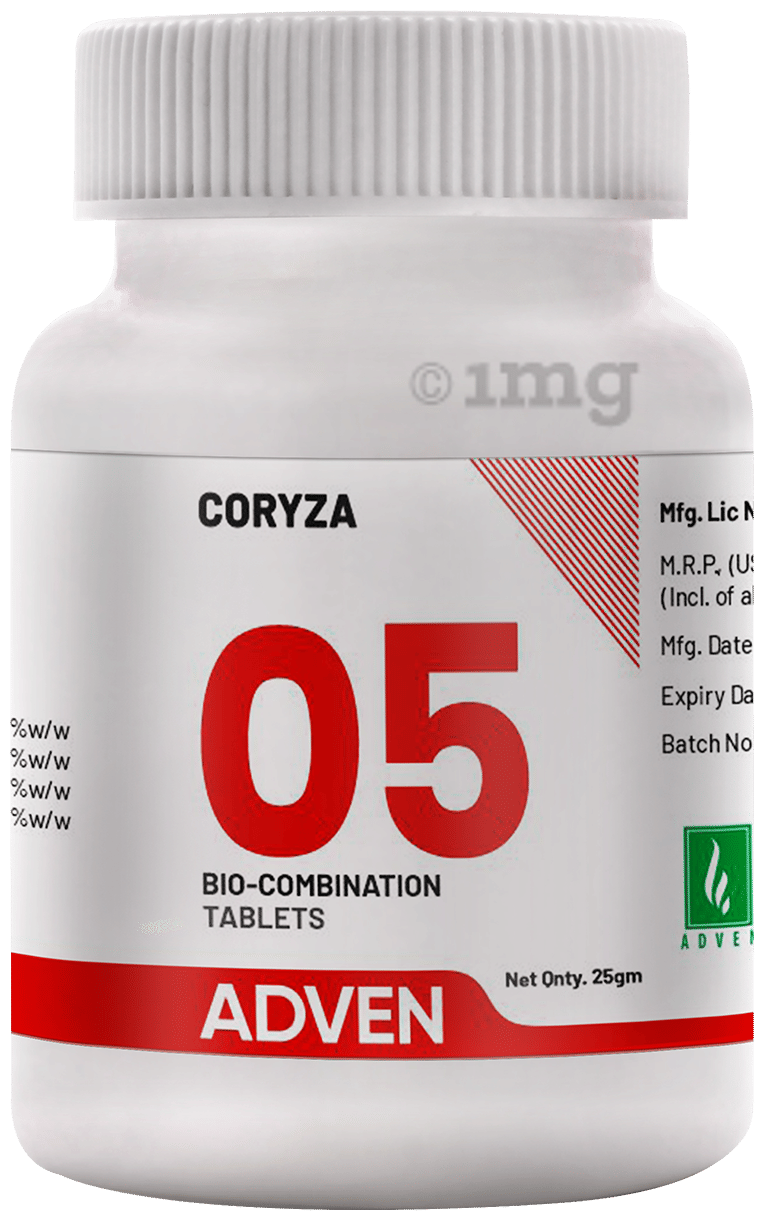 Adven Coryza 05 Biocombination Tablet: Buy bottle of 25.0 gm