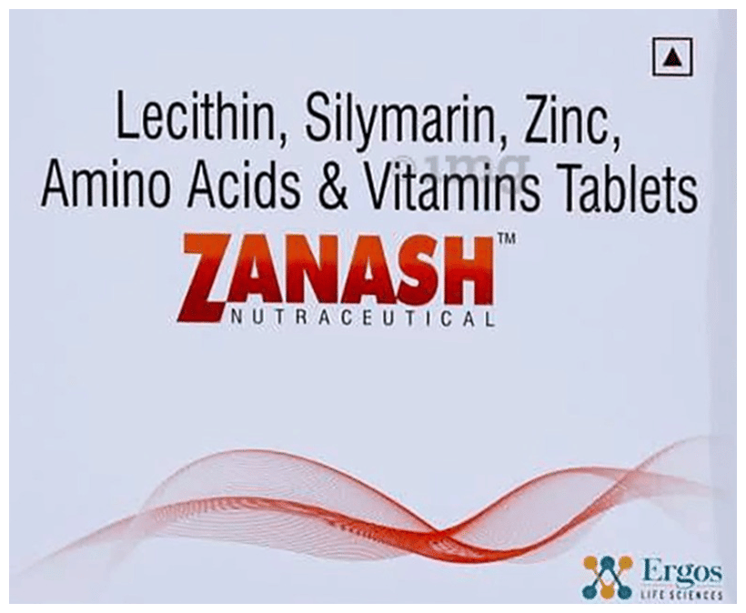 lecithin silymarin glutathione zinc amino acids & vitamins tablets Zanash Tablet: Buy strip of 15.0 tablets at best price in India