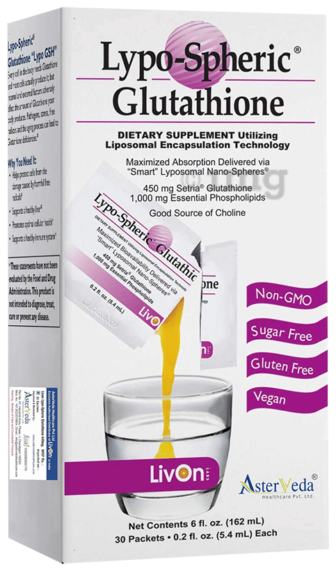 Livon Lypo-Spheric Glutathione Sachet (5.4ml Each): Buy box of 30.0 Sachets  at best price in India