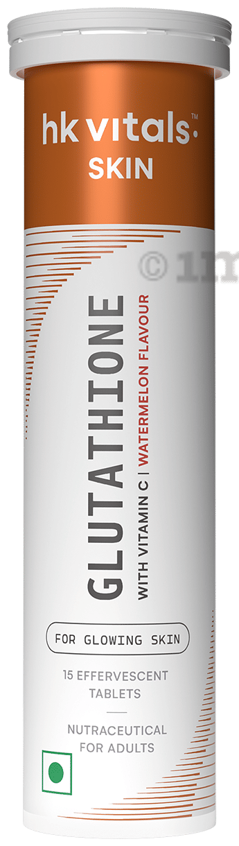 HK Vitals Glutathione with Vitamin C Promotes Skin Glow Effervescent Tablet Watermelon