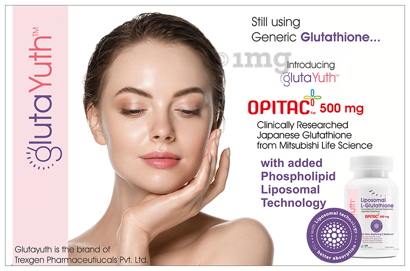 Gluta Yuth Liposomal Japanese L-Glutathione Opitac 500 mg Capsule